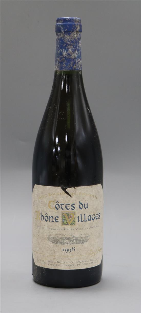 Nine bottles of Cote du Rhone Villages 1998